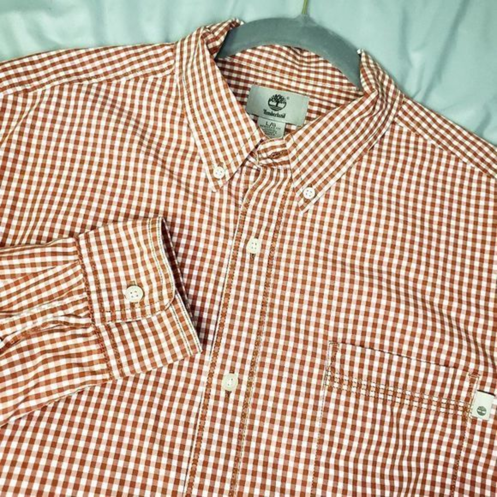Timberland Men's Long Sleeve Checked Button-down size Large